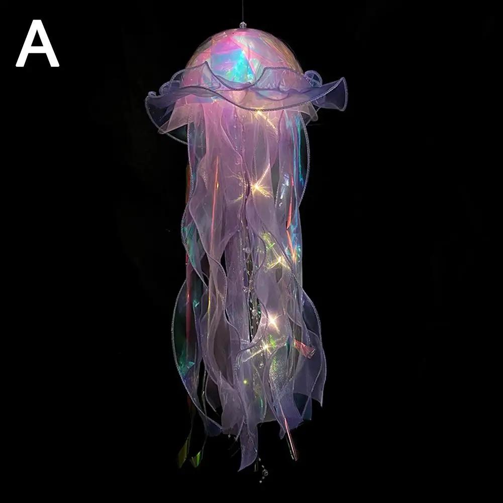 Светодиодная Светящаяся Лампа-Фонарь Медуза Вечеринка Русалки День Рождения Медуза Свадебный Декор Медуза Свет Вечеринка Сказочный Свет Праздник Q6T2