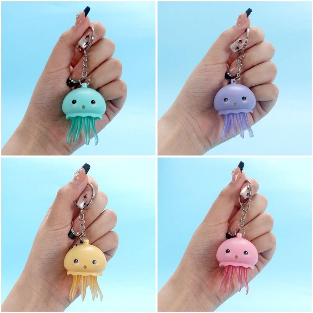 Медуза Разноцветная Медуза Светодиодный брелок Осьминог Светящийся Осьминог Брелок Сумка Подвеска