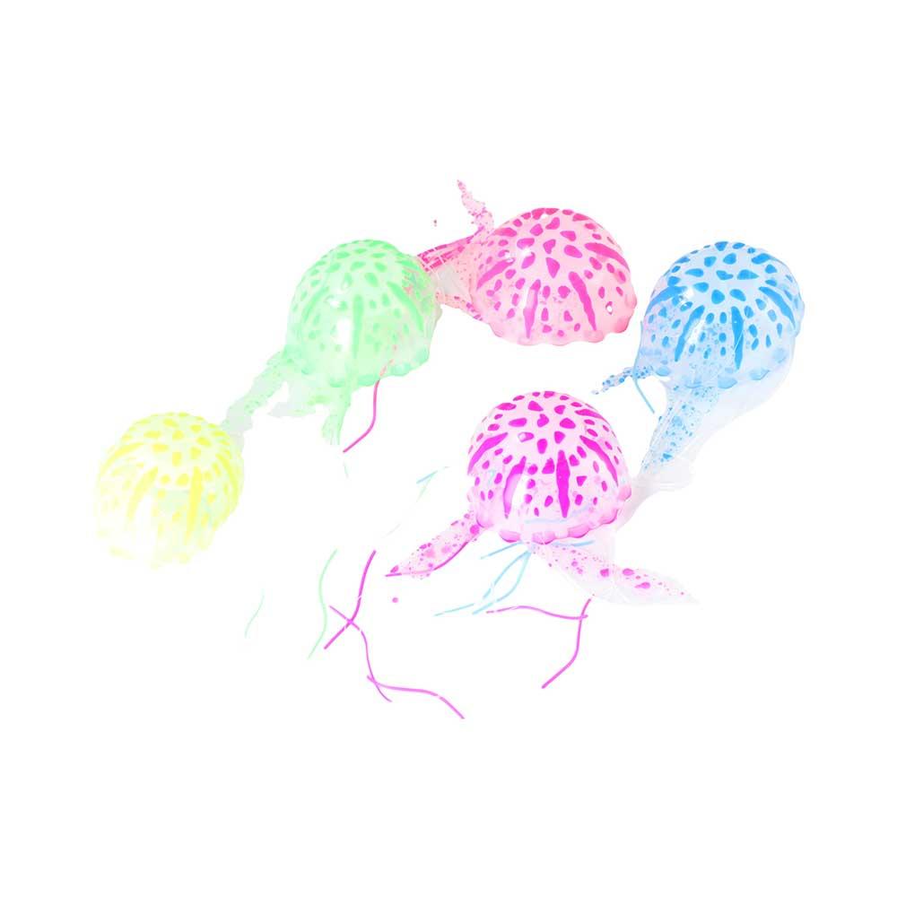 Медуза Украшение для аквариума Искусственная медуза Светящаяся медуза Яркая медуза розовый
