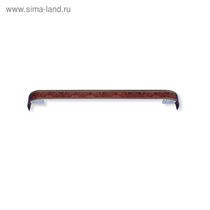 Карниз трёхрядный «Ультракомпакт. Есенин», 240 см, с декоративной планкой 7 см, цвет золото бубинго