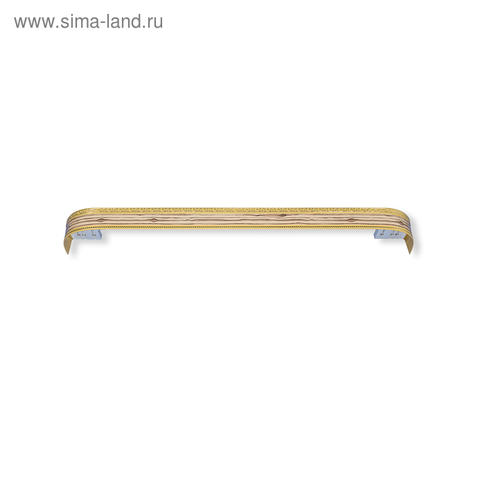 Карниз трёхрядный «Ультракомпакт. Есенин», 240 см, с декоративной планкой 7 см, цвет золото